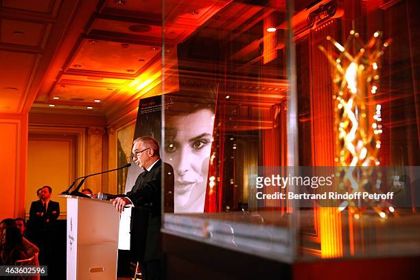 Cesar Academy President Alain Terzian presents, near the price, the 'Diner Des Producteurs' - Producer's Dinner Held at Hotel George V on February...