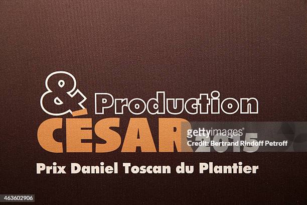 Illustration view during the 'Diner Des Producteurs' - Producer's Dinner Held at Hotel George V on February 16, 2015 in Paris, France.