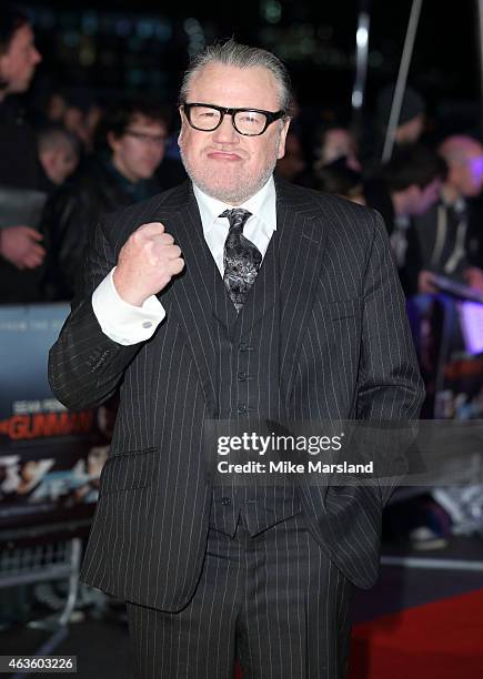 Ray Winstone attends the World Premiere of "The Gunman" at BFI Southbank on February 16, 2015 in London, England.