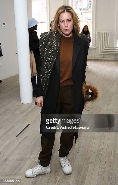 Scout Willis attends Eckhaus Latta -Front Row during MADE Fashion Week Fall 2015 on February 16, 2015 in New York City.