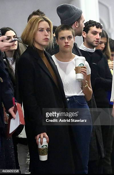 Scout Willis and Tallulah Willis attend Eckhaus Latta -Front Row during MADE Fashion Week Fall 2015 on February 16, 2015 in New York City.
