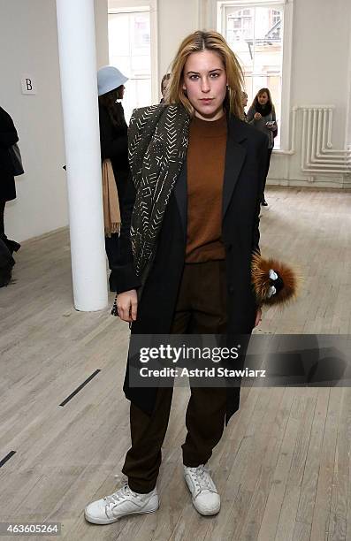 Scout Willis attends Eckhaus Latta -Front Row during MADE Fashion Week Fall 2015 on February 16, 2015 in New York City.