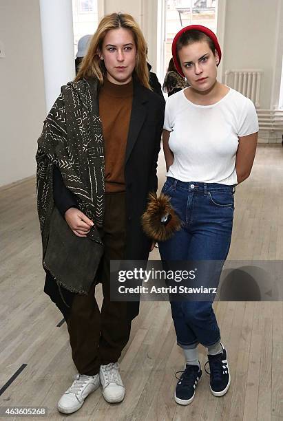 Scout Willis and Tallulah Willis attend Eckhaus Latta -Front Row during MADE Fashion Week Fall 2015 on February 16, 2015 in New York City.