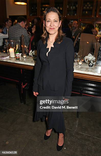 Cast member Nicola Walker attend the after party following the press night performance of "A View From The Bridge" at The National Cafe on February...