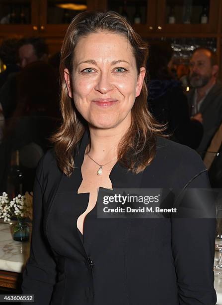 Cast member Nicola Walker attend the after party following the press night performance of "A View From The Bridge" at The National Cafe on February...