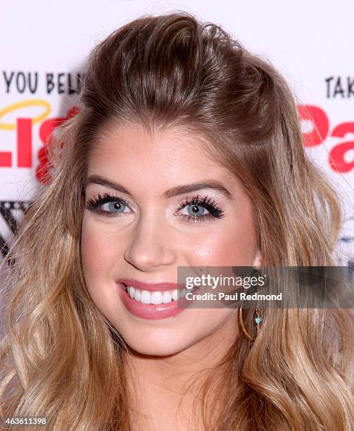 Actress Allie DeBerry arriving at the premiere of "Pass The Light" at ArcLight Cinemas on February 2, 2015 in Hollywood, California.