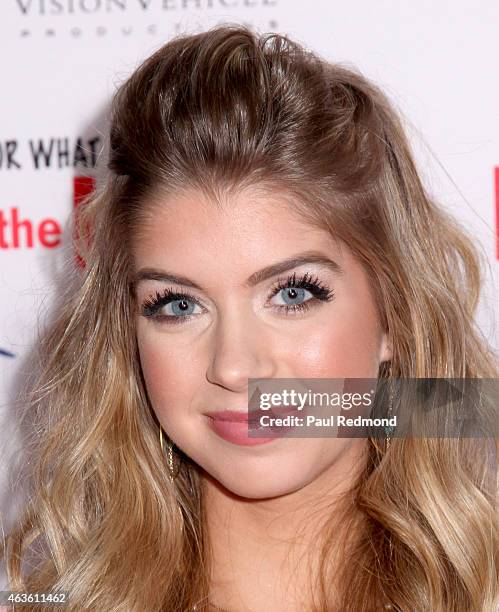 Actress Allie DeBerry arriving at the premiere of "Pass The Light" at ArcLight Cinemas on February 2, 2015 in Hollywood, California.