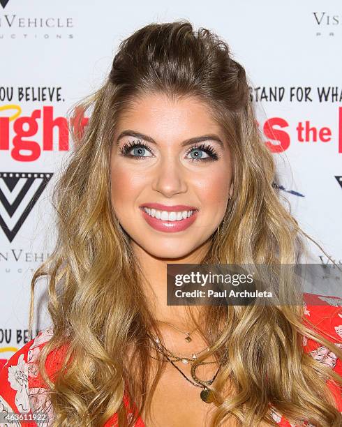 Actress Allie Deberry attends the premiere of "Pass The Light" at ArcLight Cinemas on February 2, 2015 in Hollywood, California.