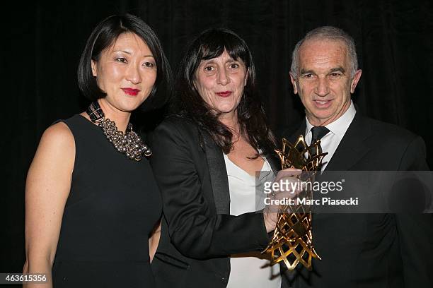 French minister of Culture and Communication Fleur Pellerin, Winner of the price for the movie 'Timbuktu' and widow of director Maurice Pialat,...