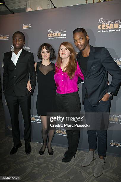 Stephane Bak, Director Marie-Castille Mention-Schaar, Noemie Merlant and Ahmed Drame attend the 'Daniel Toscan du Plantier 8th Producer's Price -...