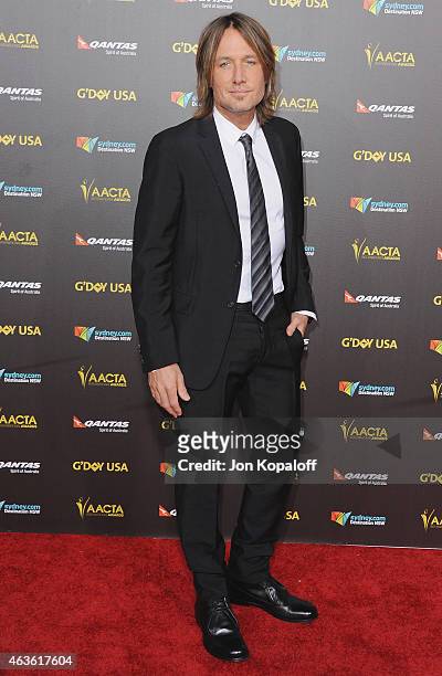 Singer Keith Urban arrives at the 2015 G'Day USA Gala Featuring The AACTA International Awards Presented By Quantas at Hollywood Palladium on January...
