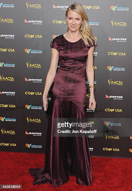 Actress Naomi Watts arrives at the 2015 G'Day USA Gala Featuring The AACTA International Awards Presented By Quantas at Hollywood Palladium on...