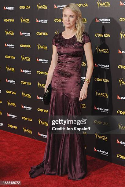 Actress Naomi Watts arrives at the 2015 G'Day USA Gala Featuring The AACTA International Awards Presented By Quantas at Hollywood Palladium on...