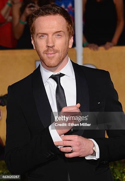 Actor Damian Lewis attends the 20th Annual Screen Actors Guild Awards at The Shrine Auditorium on January 18, 2014 in Los Angeles, California.