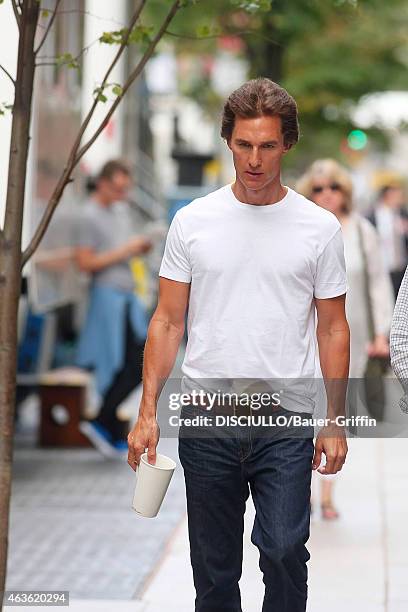 Matthew McConaughey is seen on August 27, 2012 in New York City.