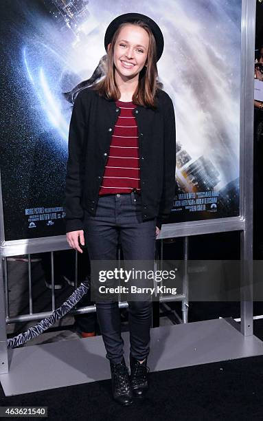 Actress Alexis G. Zall attends the premiere of 'Project Almanac' at TCL Chinese Theatre on January 27, 2015 in Hollywood, California.