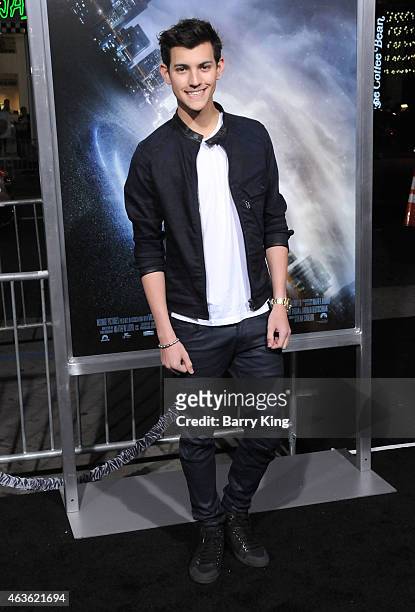 Singer Nick Hissom attends the premiere of 'Project Almanac' at TCL Chinese Theatre on January 27, 2015 in Hollywood, California.