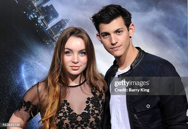 Actress Alexa Losey and singer Nick Hissom attend the premiere of 'Project Almanac' at TCL Chinese Theatre on January 27, 2015 in Hollywood,...
