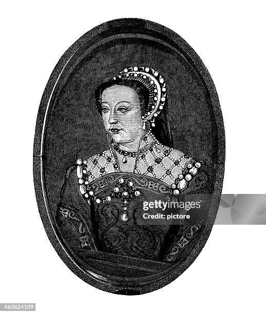 catherine de medici - catherine de medici stock illustrations