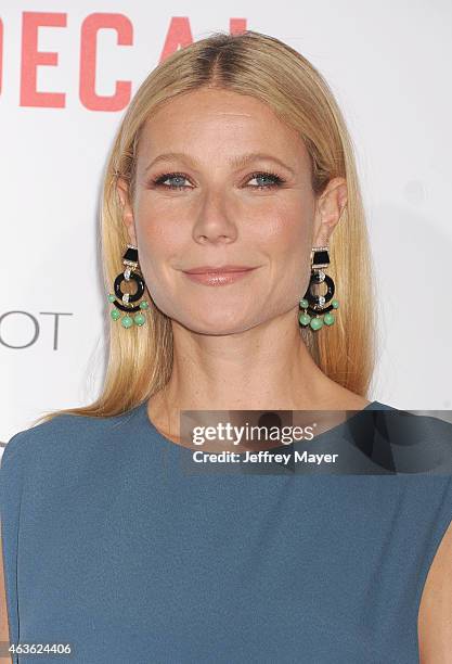 Actress Gwyneth Paltrow arrives at The Los Angeles Premiere Of 'Mortdecai' at TCL Chinese Theatre on January 21, 2015 in Hollywood, California.