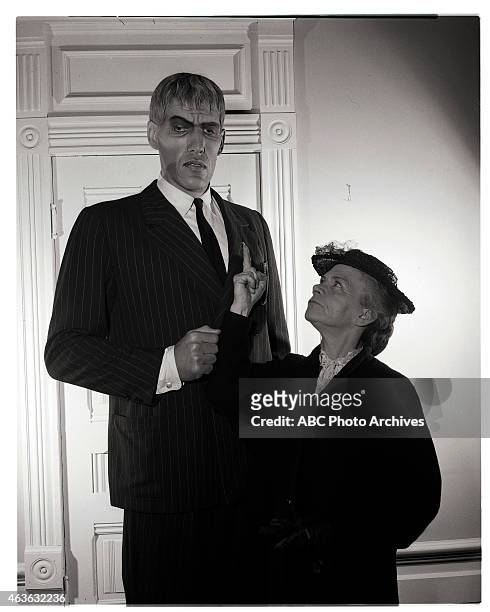 Mother Lurch Visits the Addams Family" - Airdate: January 15, 1965. TED CASSIDY;ELLEN CORBY