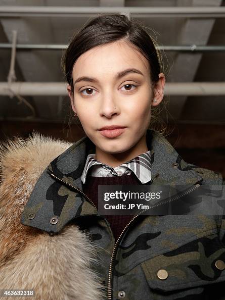 A model poses at the Veronica Beard Presentation during Mercedes-Benz ...