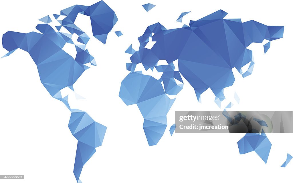 Triangular World Map Triangular World Map Vector File High-Res Vector Graphic - Getty Images