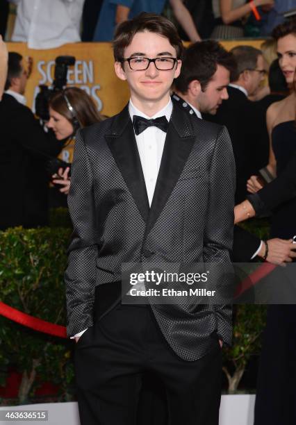 Actor Isaac Hempstead Wright attends the 20th Annual Screen Actors Guild Awards at The Shrine Auditorium on January 18, 2014 in Los Angeles,...