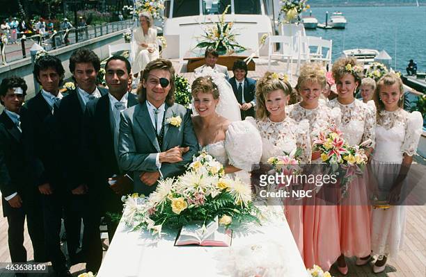 Patch Johnson & Kayla Brady 1st Wedding" --Pictured: Billy Warlock as Frankie Brady, Charles Shaughnessy as Shane Donovan, Drake Hogestyn as John...