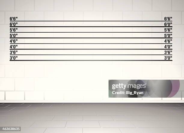 polizei lineup zimmer - police line up stock-grafiken, -clipart, -cartoons und -symbole