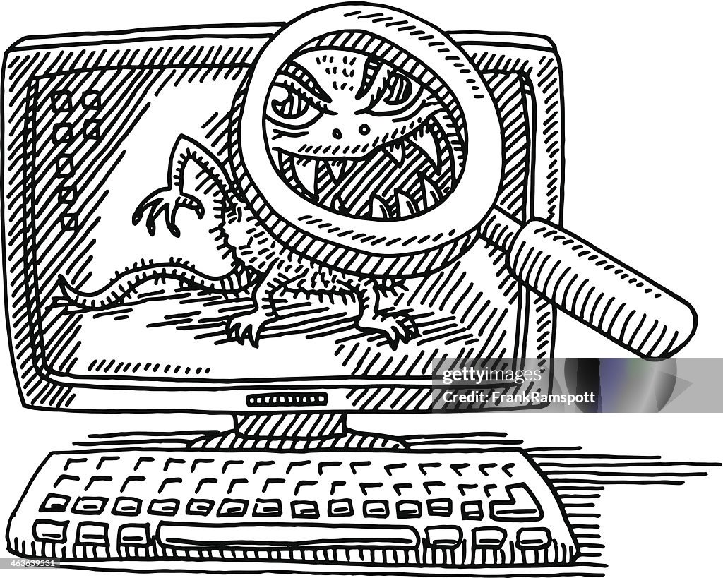 Computer Virus Illustration