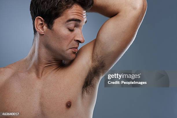 time for a shower! - smelling armpit stock pictures, royalty-free photos & images