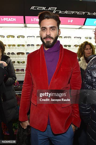 Lorenzo Martone attends boutique opening at Italia-Independent Boutique during Mercedes-Benz Fashion Week Fall 2015 on February 16, 2015 in New York...