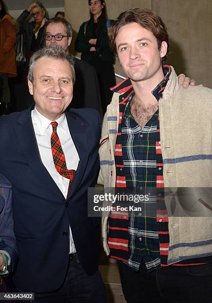 Jean Charles de Castelbajac and Louis Marie de Castelbajac attend 'Le Bord Des Mondes' : Press Preview And African 'Sapeurs' Fashion Show At Palais...