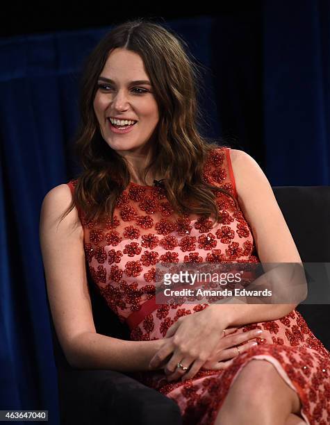 Actress Keira Knightley attends the Times Talks and TIFF In Los Angeles discussion of "The Imitation Game" at The Paley Center for Media on February...