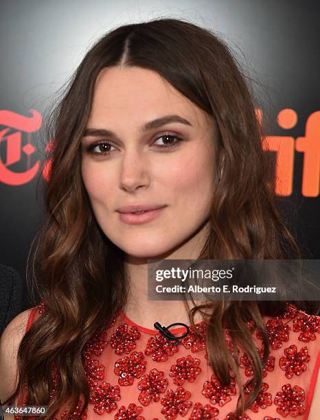 Actress Keira Knightley attends The New York Times' TimesTalk & TIFF In Los Angeles Presents "The Immitation Game" at The Paley Center for Media on...