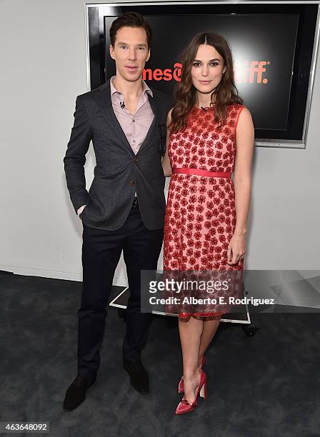 Actors Benedict Cumberbatch and Keira Knightley attend The New York Times' TimesTalk & TIFF In Los Angeles Presents "The Immitation Game" at The...