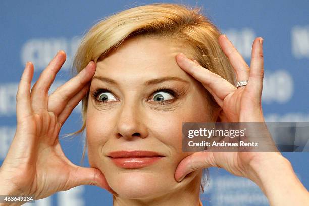 Cate Blanchett attends the 'Cinderella' press conference during the 65th Berlinale International Film Festival at Grand Hyatt Hotel on February 13,...