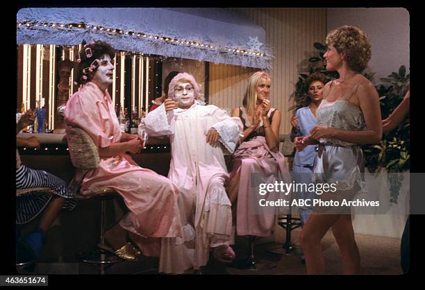 Alaska Cruise / The Crews Cruise Director / What a Drag / Doc's Slump" - Airdate: September 22, 1984. L-R: BERT CONVY;ARTE JOHNSON;EXTRAS