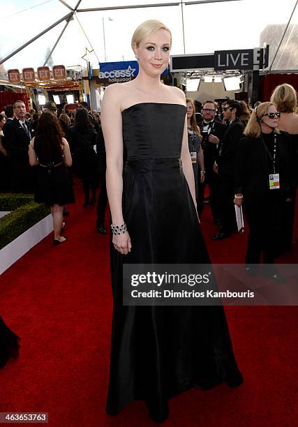 Actress Gwendoline Christie attends 20th Annual Screen Actors Guild Awards at The Shrine Auditorium on January 18, 2014 in Los Angeles, California.