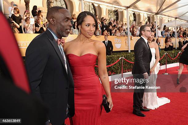 Michael K. Williams attends 20th Annual Screen Actors Guild Awards at The Shrine Auditorium on January 18, 2014 in Los Angeles, California.