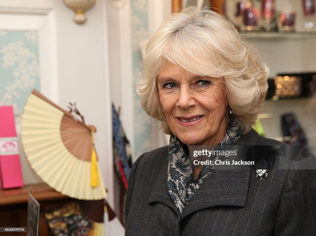 The Duchess Of Cornwall Visits The 'Waterloo Life And Times' Exhibition At The Fan Museum