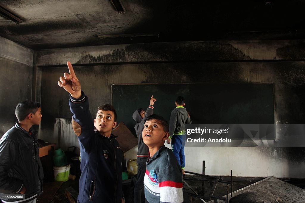 Massive fire damages UN's school in Gaza's Beit Hanoun