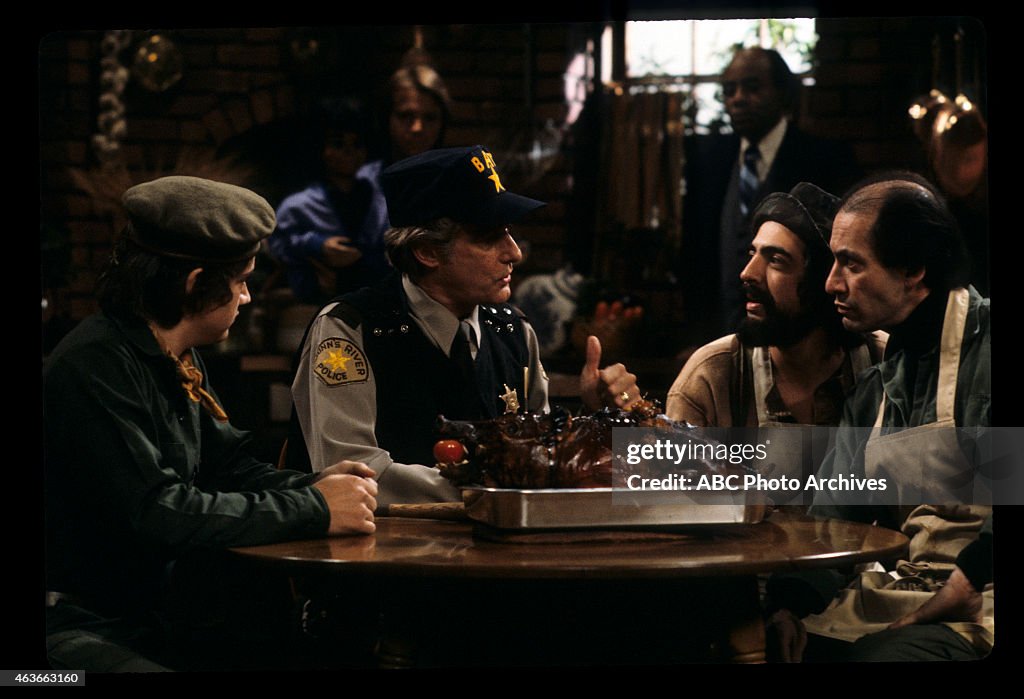 L-R: JIMMY BAIO;RICHARD MULLIGAN;JOE MANTEGNA;GREGORY SIERRA