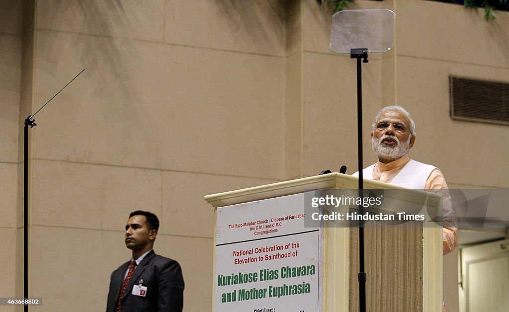 Narendra Modi Attends Event To Mark Recent Canonization Of Two Indians By The Vatican