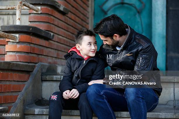 Arthur a young autistic who has progressed thanks to a new American method teached in a French pilot school is photographed for Paris Match in the...