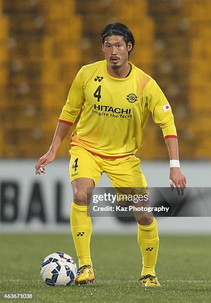 Daisuke Suzuki of Kashiwa Reysol in action during the AFC Champions League play-off match between Kashiwa Reysol and Chonburi FC at Hitachi Kashiwa...