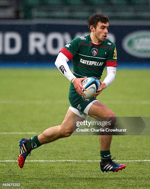 Will Sutton of Leicester during the Premiership Rugby/RFU U18 Academy Finals Day match between Leicester and Bath at The Allianz Park on February 16,...