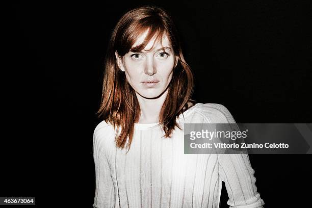 Erika Sainte poses for Self Assignment on February 10, 2015 in Berlin, Germany.