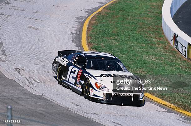 Ryan Newman driver of the car drives during qualifying for the NASCAR Winston Cup Old Dominion 500 on October 18, 2002 at Martinsville Speedway in...